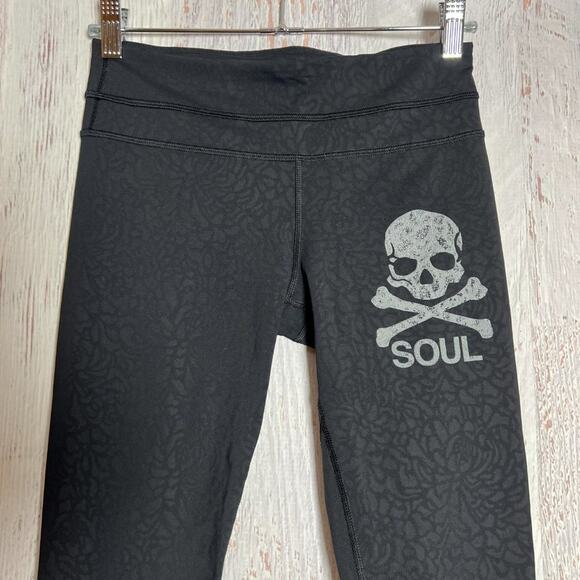 Lululemon Run Inspire Crop II Soul Cycle Legging SIZE 4 Black Camo Luxtreme - Picture 7 of 10